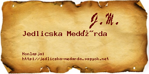 Jedlicska Medárda névjegykártya